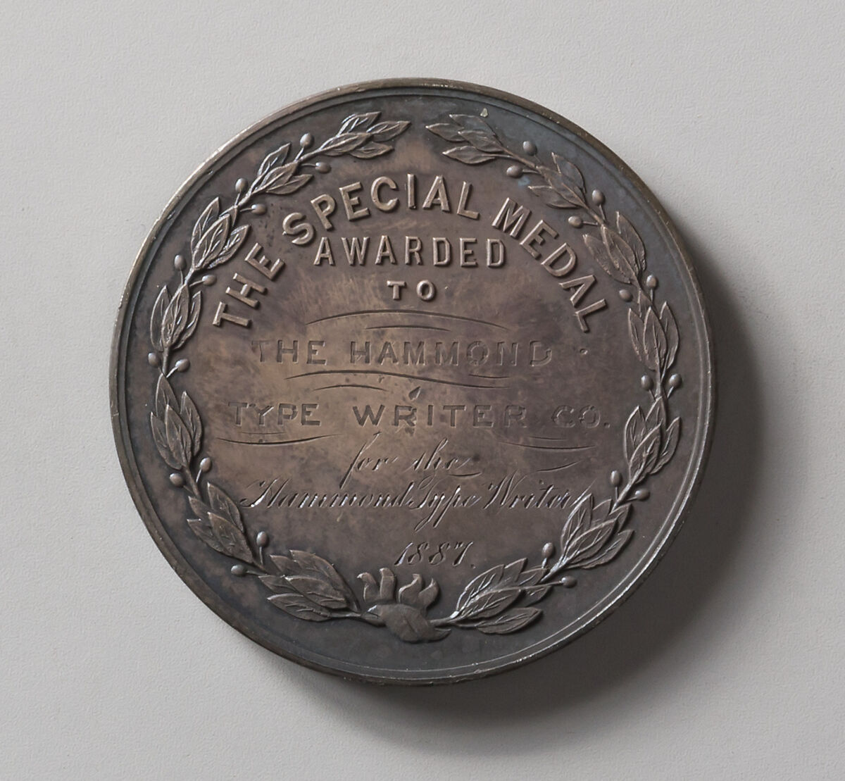 Award of Merit to the Hammond Typewriter Co., George Hampden Lovett (1824–1894), Silver, American