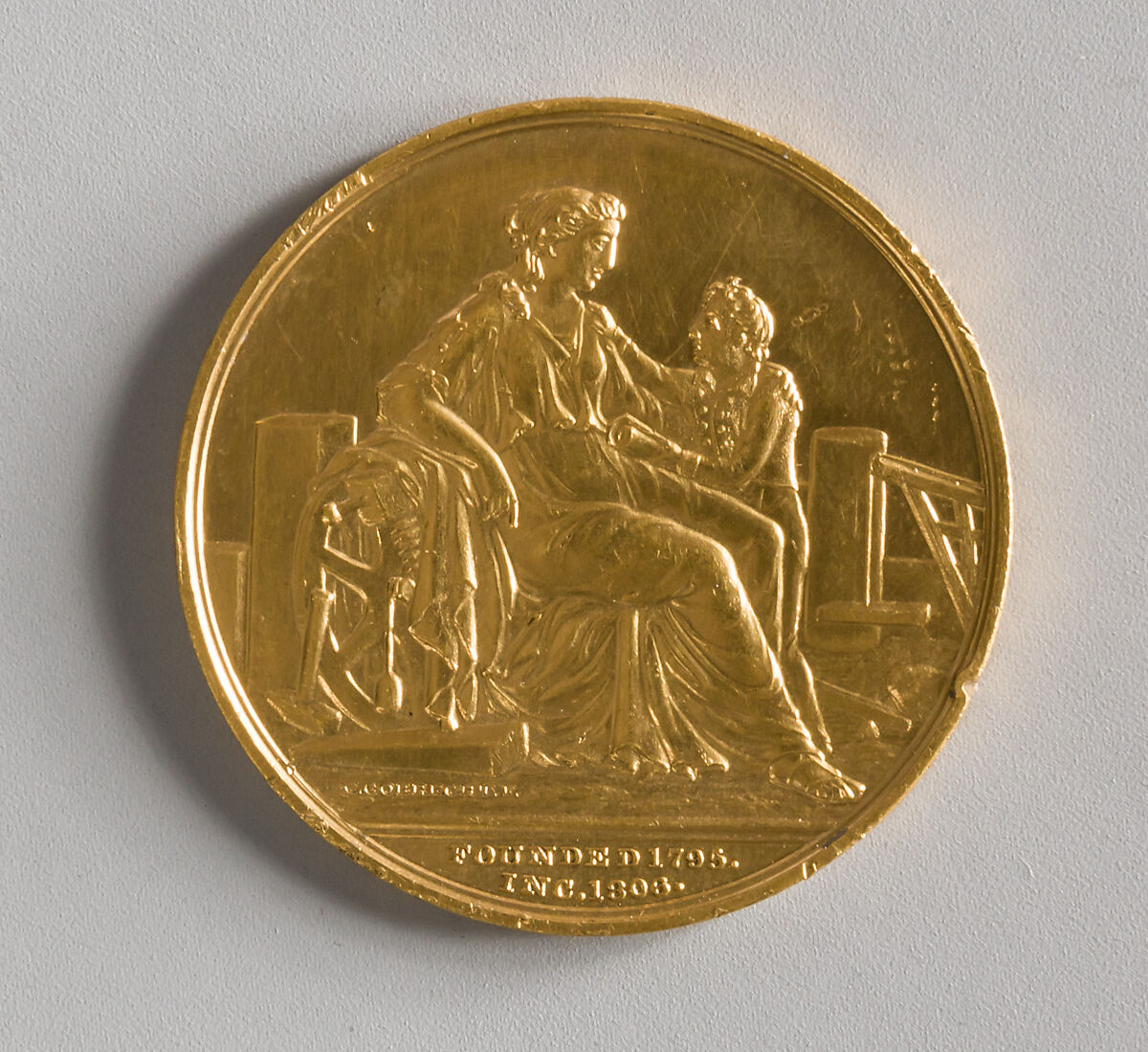 Award to Hammond Typewriter Co., Massachusetts Charitable Mechanic Association, 1887, Christian Gobrecht (1785–1844), Gold (?), American 