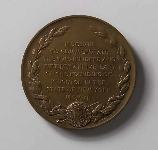 The 250th Anniversary of the Founding of the Town of Kingston, New York, Bronze, American