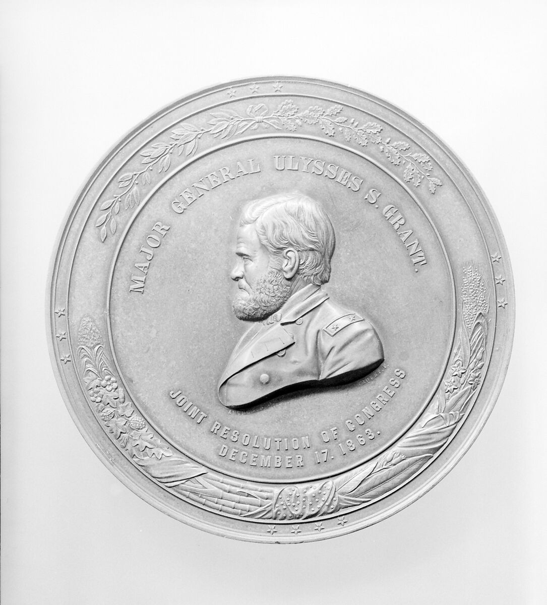 Major General Ulysses S. Grant, Anthony Paquet (1814–1882), Bronze, American