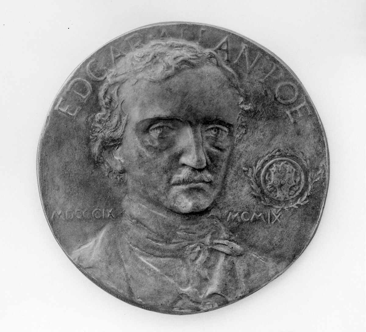 Grolier Club Memorial of Edgar Allen Poe, Edith Woodman Burroughs (American, Riverdale, New York 1871–1916 Flushing, New York), Bronze, American
