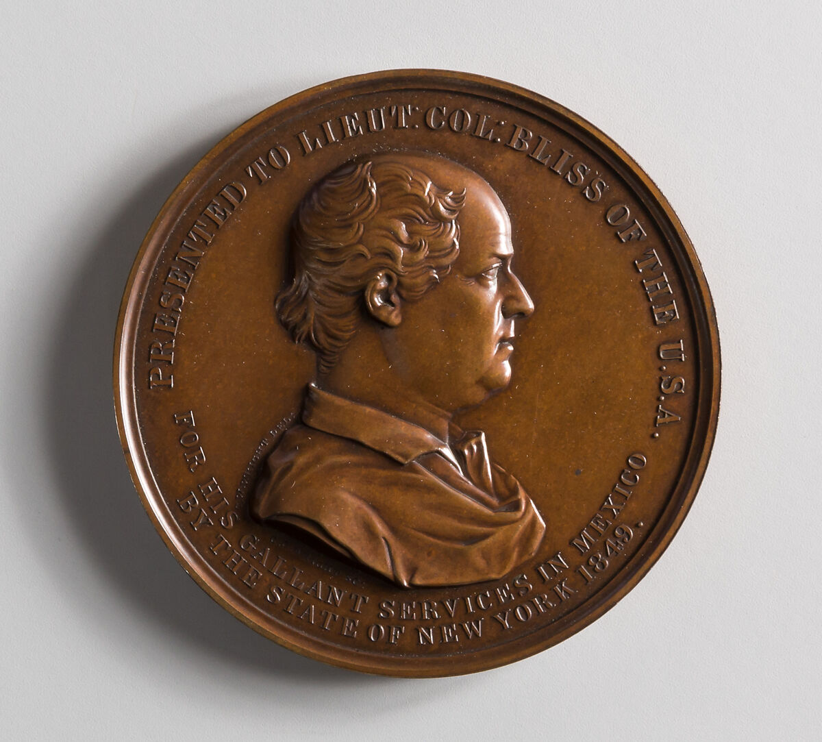 New York State to Louisiana to Lieutenant-Colonel Bliss, Charles Cushing Wright, Bronze, American 