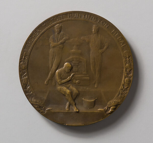 Commemorating the Fiftieth Anniversary of the American Numismatic Society, Emil Fuchs (American, Vienna 1866–1929 New York), Bronze, American