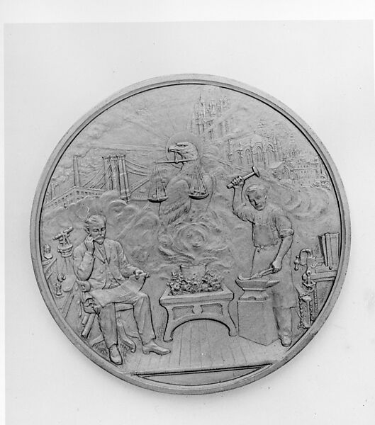 Award of Master Builders' Association to Members of Arbitration Board, George Beck, Bronze, American