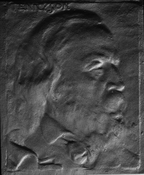 The Later Portrait of Tennyson, Ralph Bartlett Goddard (1861–1936), Bronze, American