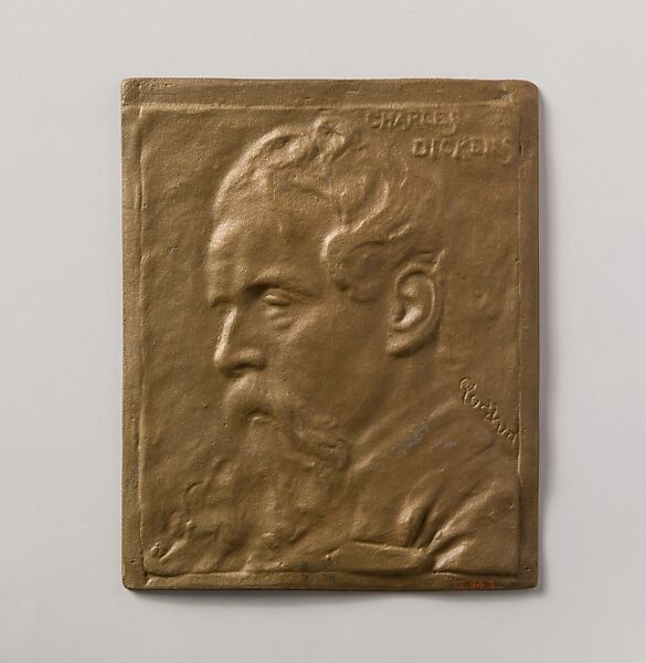 The Later Portrait of Dickens, Ralph Bartlett Goddard (1861–1936), Bronze, American 