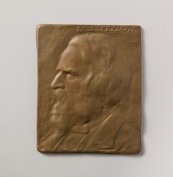 The Later Portrait of Longfellow, Ralph Bartlett Goddard (1861–1936), Bronze, American 