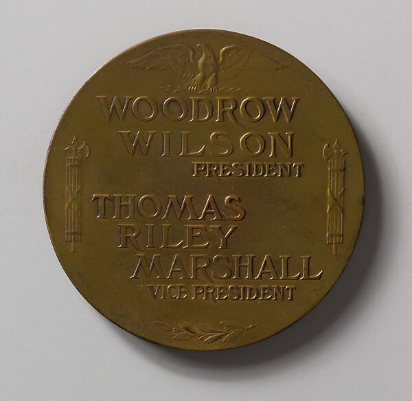 Inauguration of Dr. Woodrow Wilson as President, Bronze, American