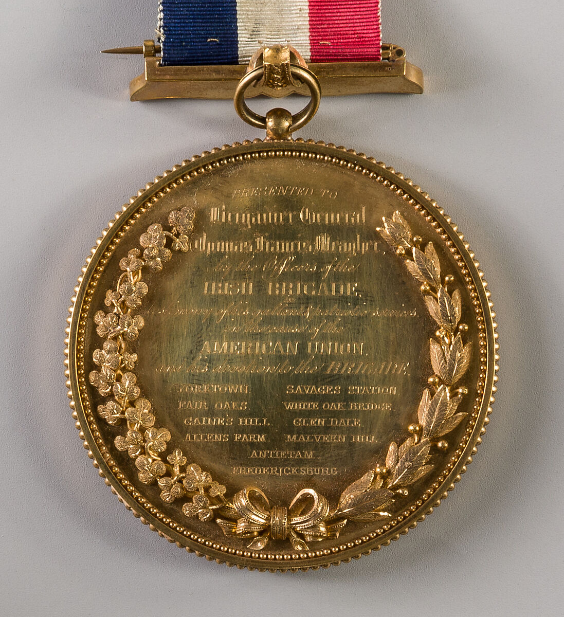 Presented by the Irish Brigade to Brigadier General T. F. Meagher, Gold, American