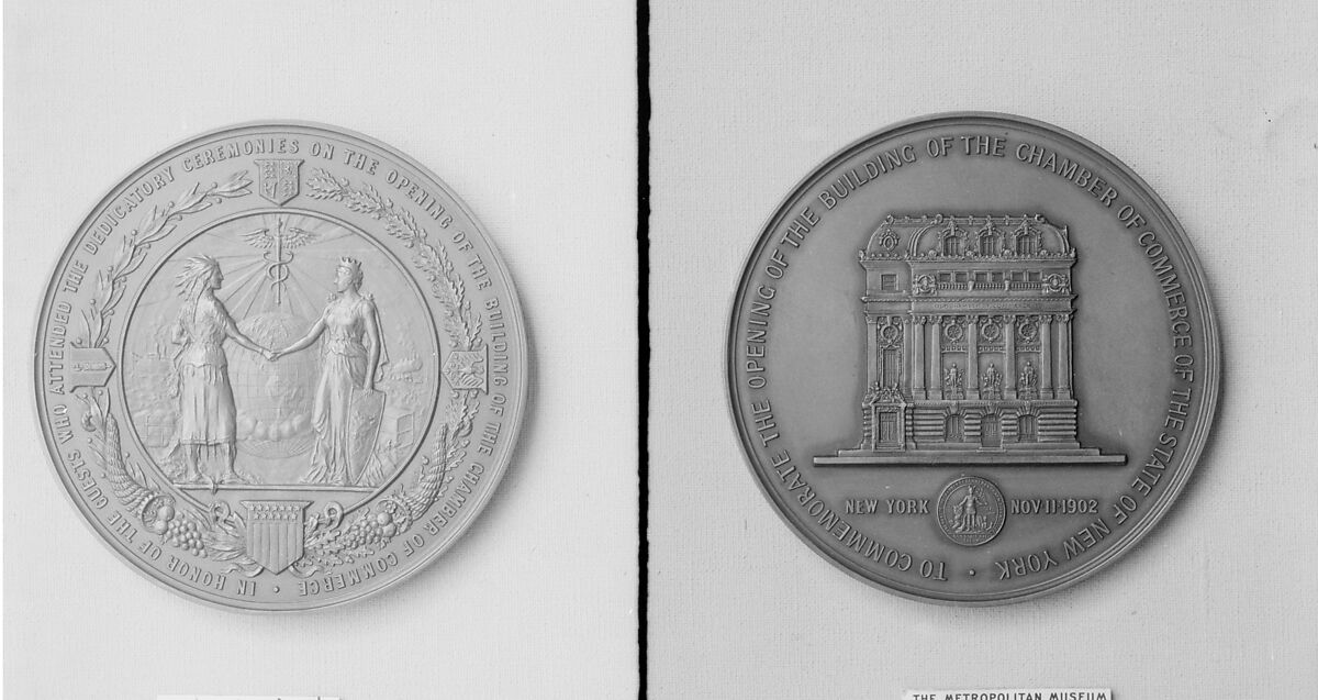 Opening of Chamber of Commerce, New York, Bronze, American