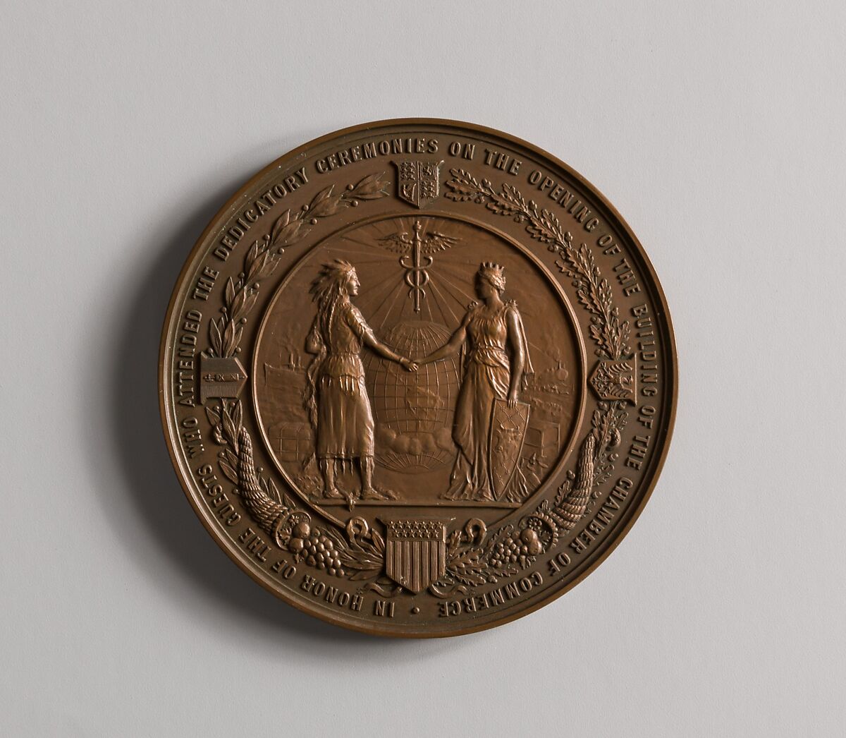 Opening of Chamber of Commerce, New York, Bronze, American