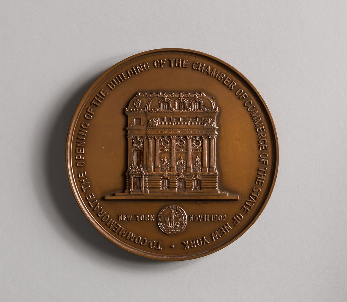 Opening of Chamber of Commerce, New York, Bronze, American 