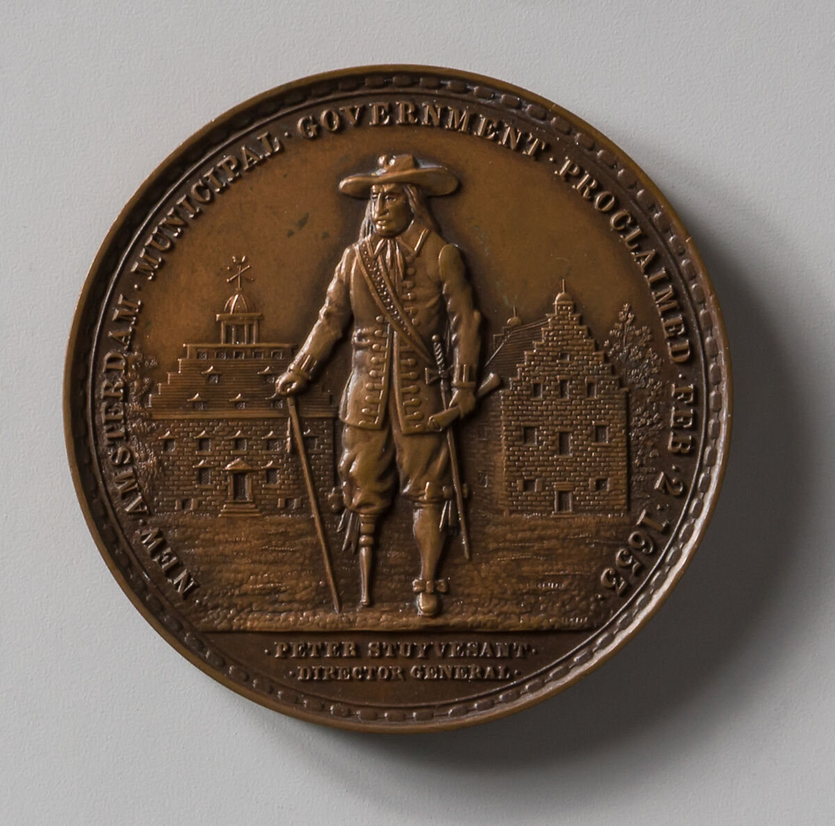 The 250th Anniversary of the Institution of Municipal Government in New York, Bronze, American 