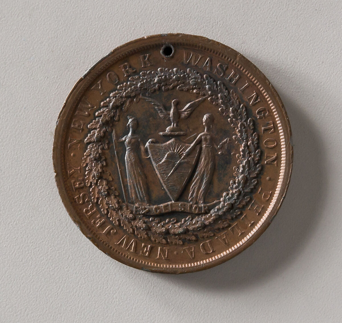 Centennial of Washington's Inauguration, White metal, American