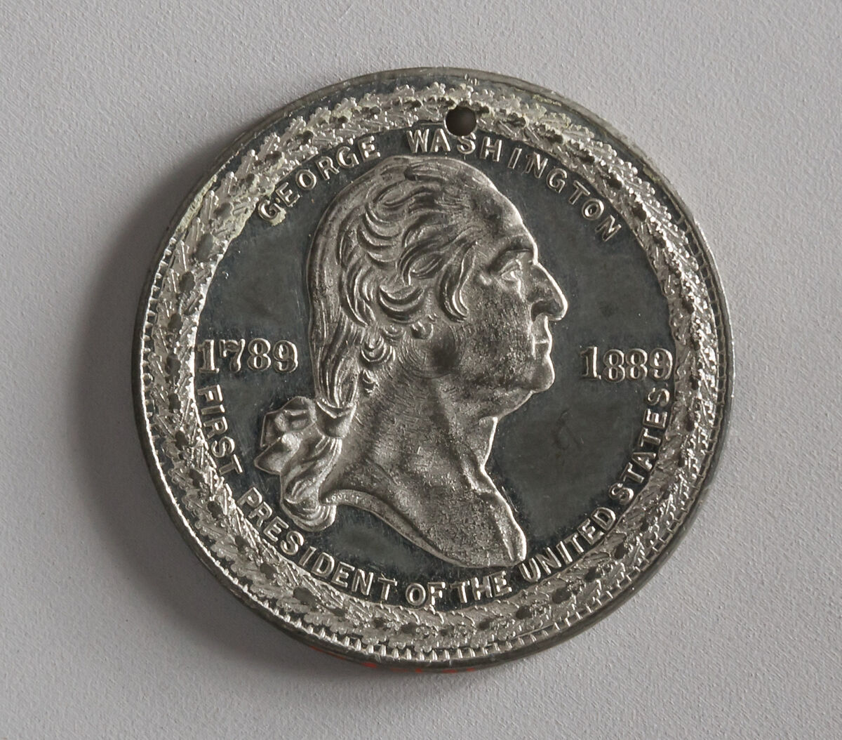 Centennial of Washington's Inauguration, White metal, American 