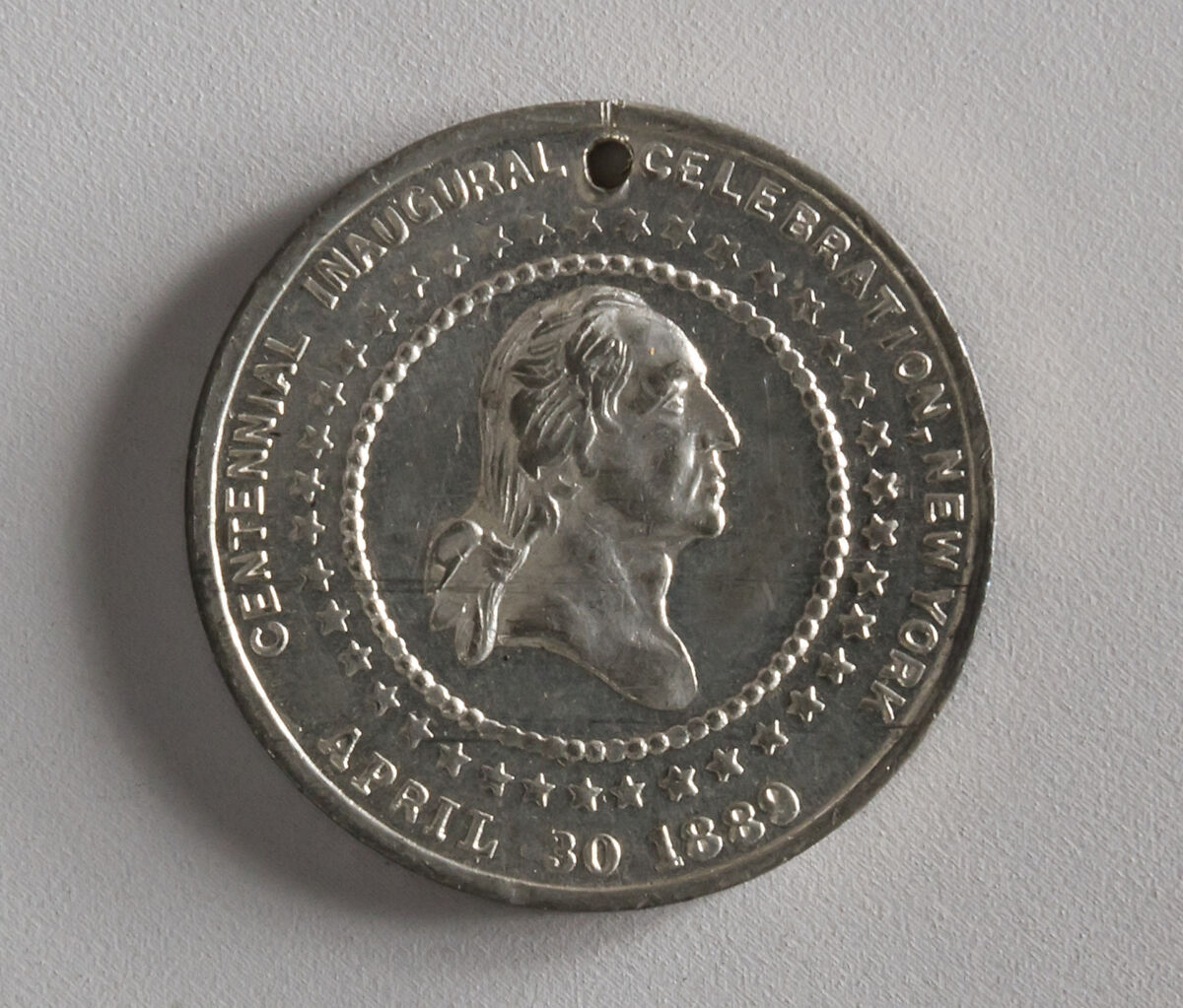 Centennial of Washington's Inauguration, White metal, American 