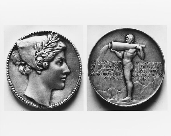 Catskill Aqueduct, Daniel Chester French (American, Exeter, New Hampshire 1850–1931 Stockbridge, Massachusetts), Silver, American