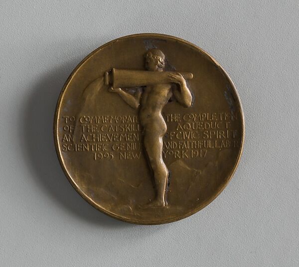 To Commemorate the Completion of the Catskill Aqueduct, Daniel Chester French (American, Exeter, New Hampshire 1850–1931 Stockbridge, Massachusetts), Bronze, American