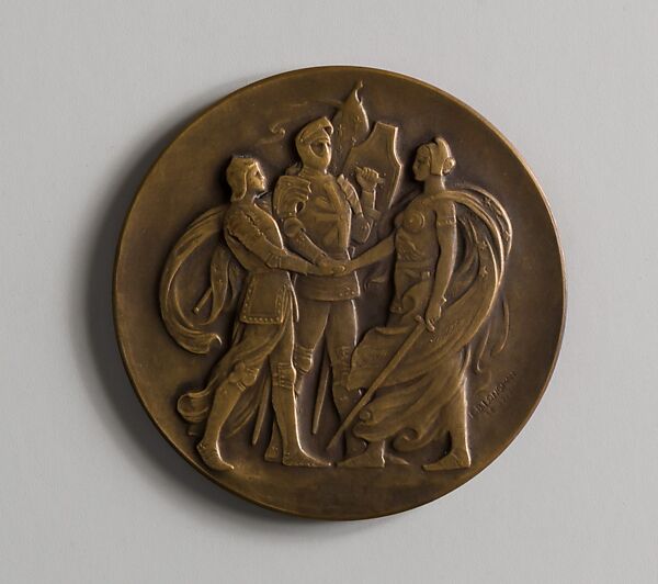 French and British War Commission, Daniel Chester French (American, Exeter, New Hampshire 1850–1931 Stockbridge, Massachusetts), Bronze, American