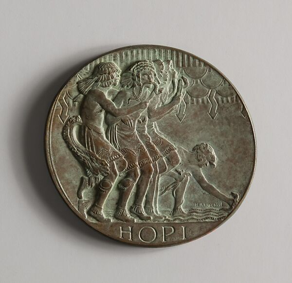 Incidents in the Hopi Prayer for Rain, Hermon Atkins MacNeil (American, Everett, Massachusetts 1866–1947 Queens, New York), Bronze, American