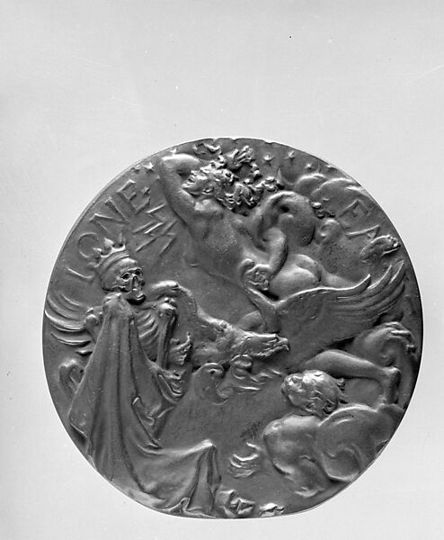 Commemorating Lindbergh's Trans-Atlantic Flight, 1927, Frederick William MacMonnies (American, New York 1863–1937 New York), Bronze and gold leaf, American