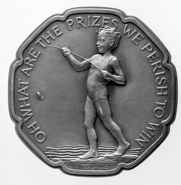 Dedicated to All True Fishermen, Herbert Adams (American, West Concord, Vermont 1858–1945 New York), Bronze, American