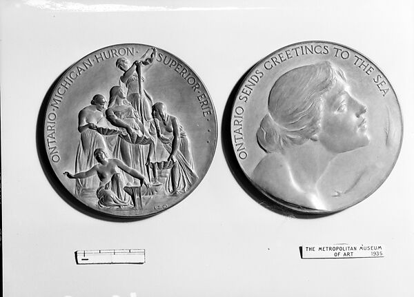 Ontario Sends Greetings to the Sea, Lorado Taft (1860–1936), Bronze, American