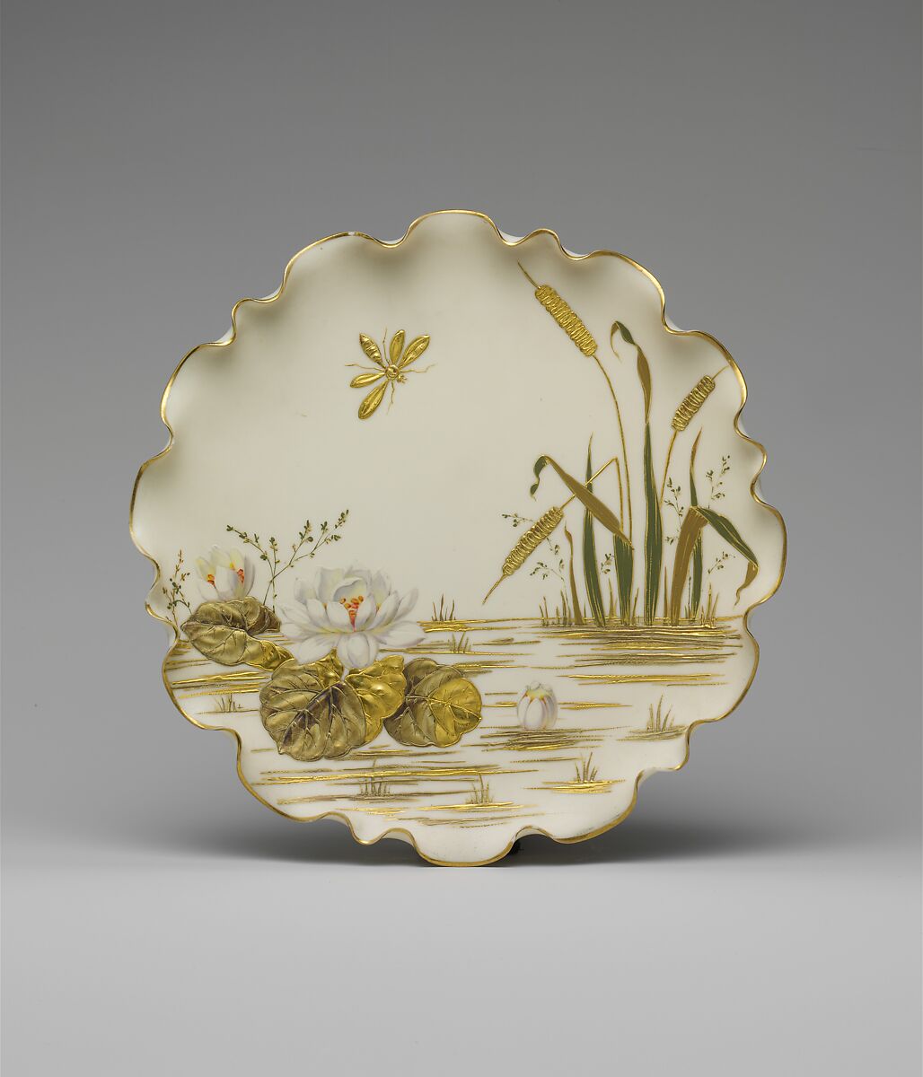 Plate, Ott and Brewer (American, Trenton, New Jersey, 1871–1893), Porcelain, American 