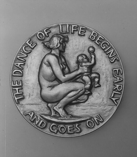 Life as a Dance, Alexander Stirling Calder (American, Philadelphia, Pennsylvania 1870–1945 Brooklyn, New York), Bronze and gold leaf, American