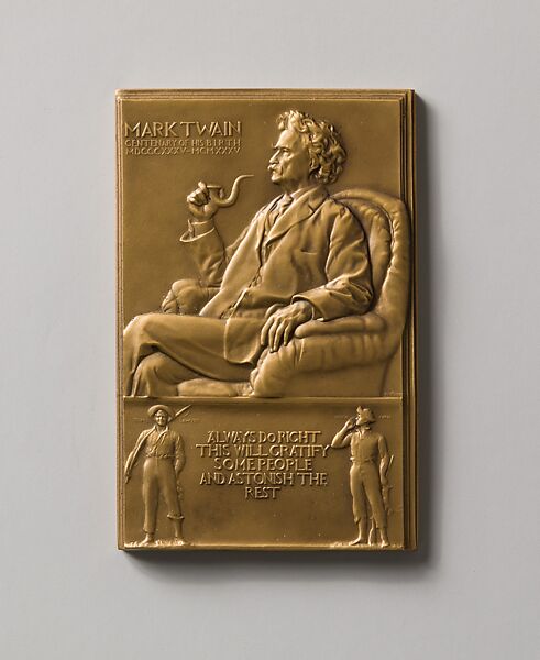 Mark Twain, John Flanagan (American, Newark, New Jersey 1865–1952 New York), Bronze, American