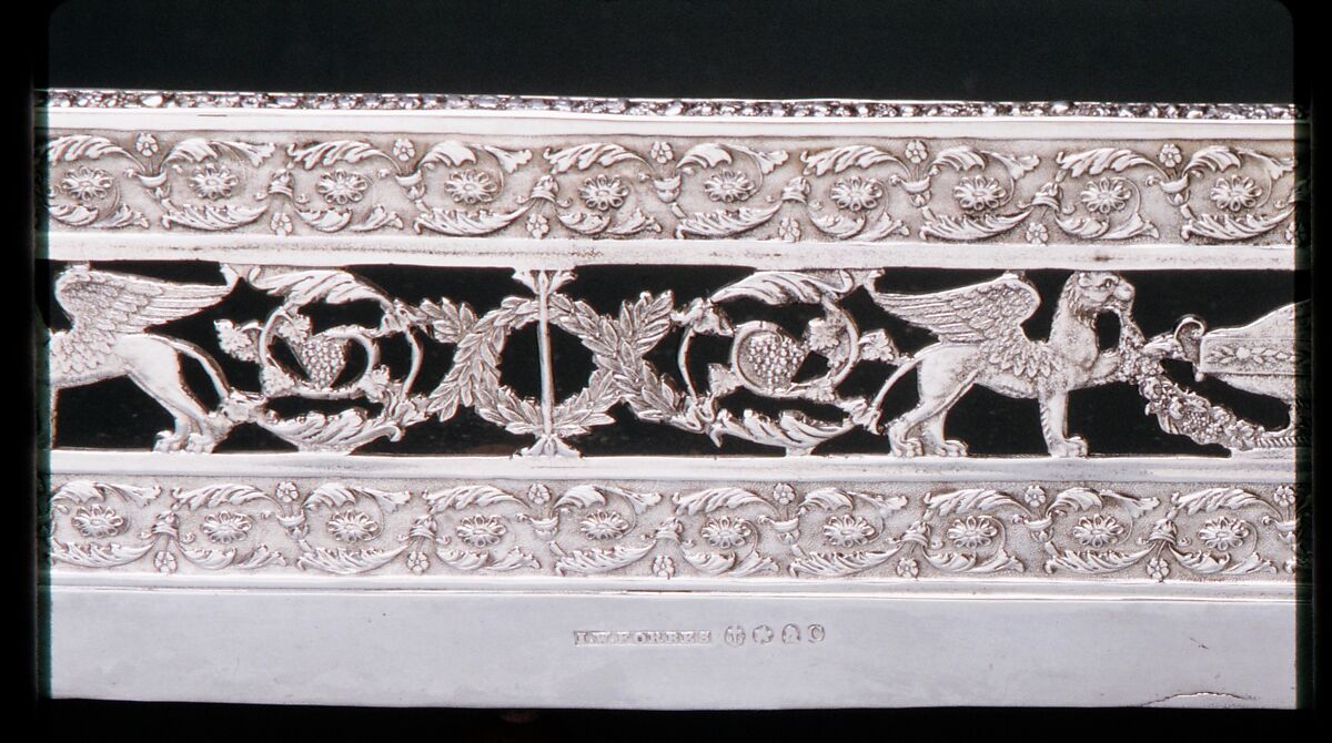 Plateau, John W. Forbes (1781–1864), Silver, glass with walnut, American