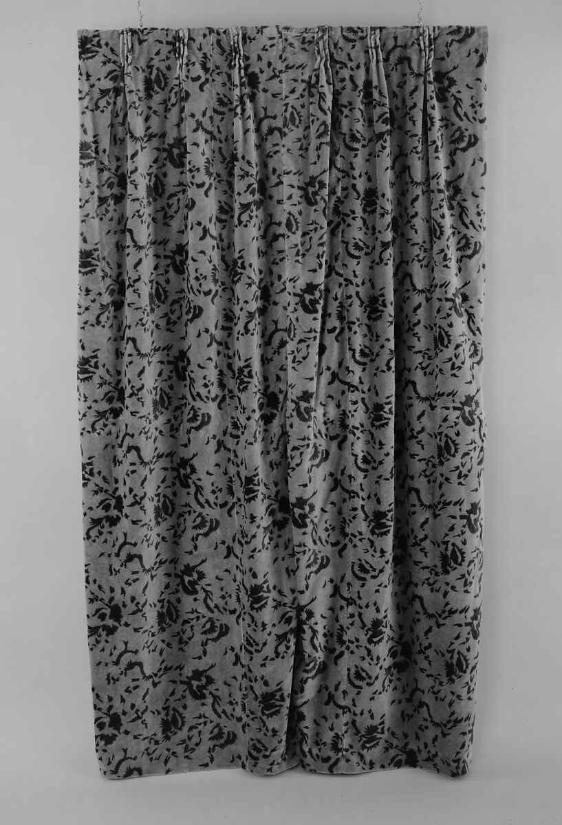 Curtain, Designed by Ida F. Clark (born 1858), Cotton velveteen, printed, American