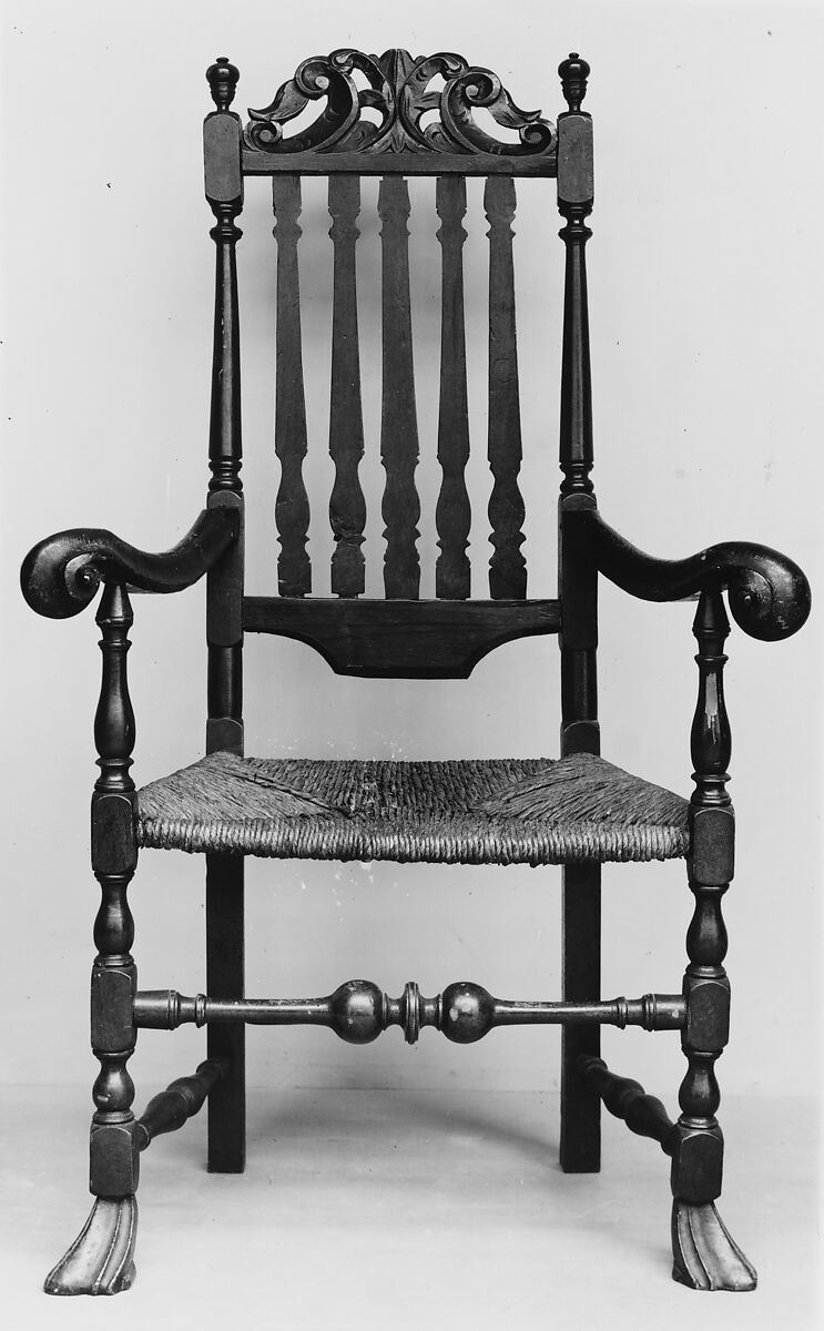 Armchair, Maple, oak, American