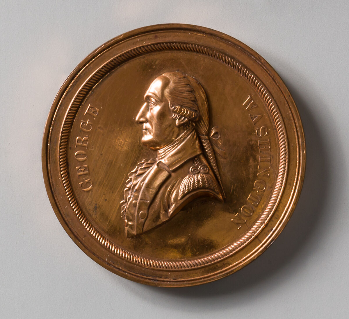 Washington to Hamilton on Political Forbearance, John A. Bolen (1826–1906), Bronze, gilt, American 
