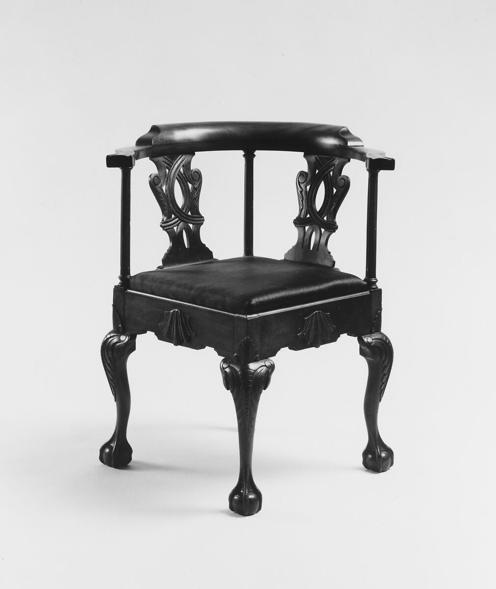 Corner Chair, Sypher &amp; Co. (active 1866–ca. 1906), Mahogany, American 