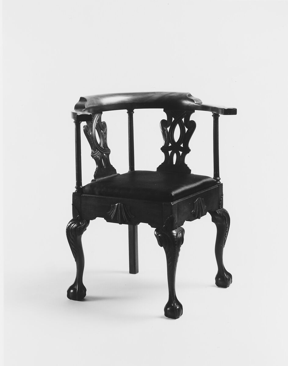 Corner Chair, Sypher &amp; Co. (active 1866–ca. 1906), Mahogany, American
