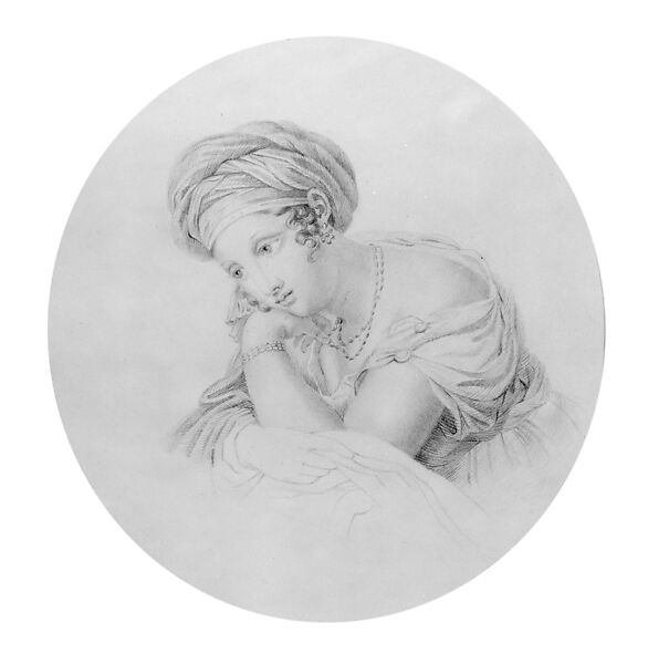 Woman in an Oriental Costume (from Hosack Album), Graphite on off-white wove paper, American