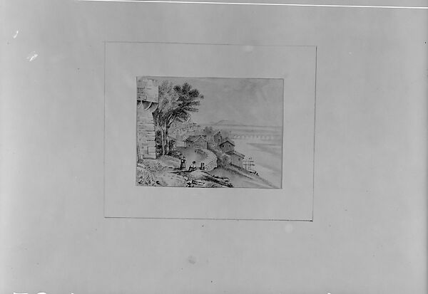 Italian Scene (from Hosack Album), Graphite on off-white Bristol board, American