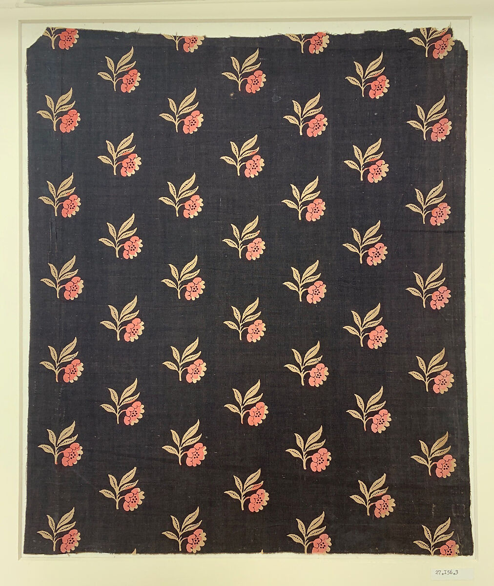 Sample, Merrimac Mills, Cotton, discharge and roller-printed, American