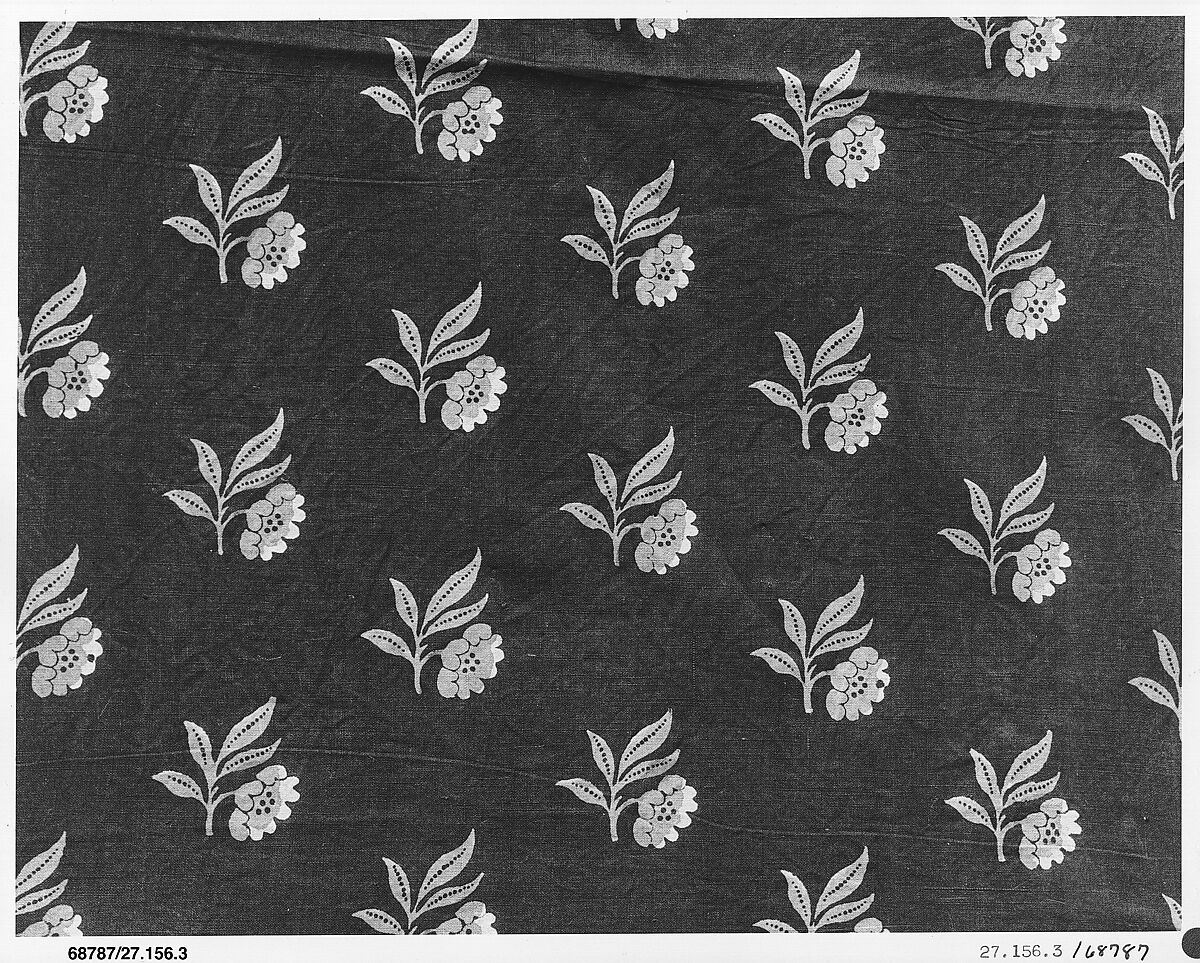 Sample, Merrimac Mills, Cotton, discharge and roller-printed, American 