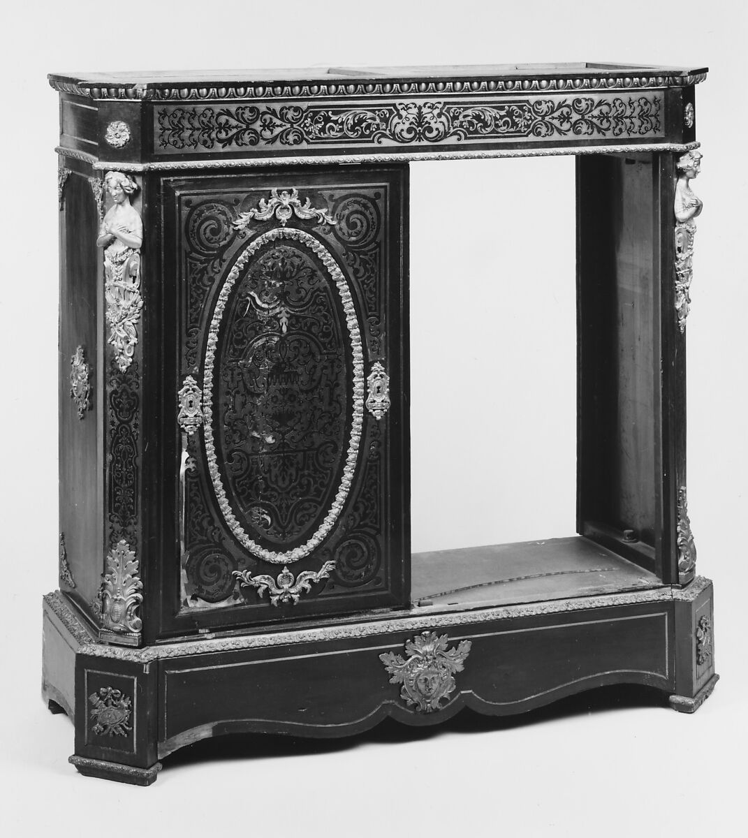 Cabinet, Alexander Roux (1813–1886), Mahogany, brass, gilt bronze mounts, American 