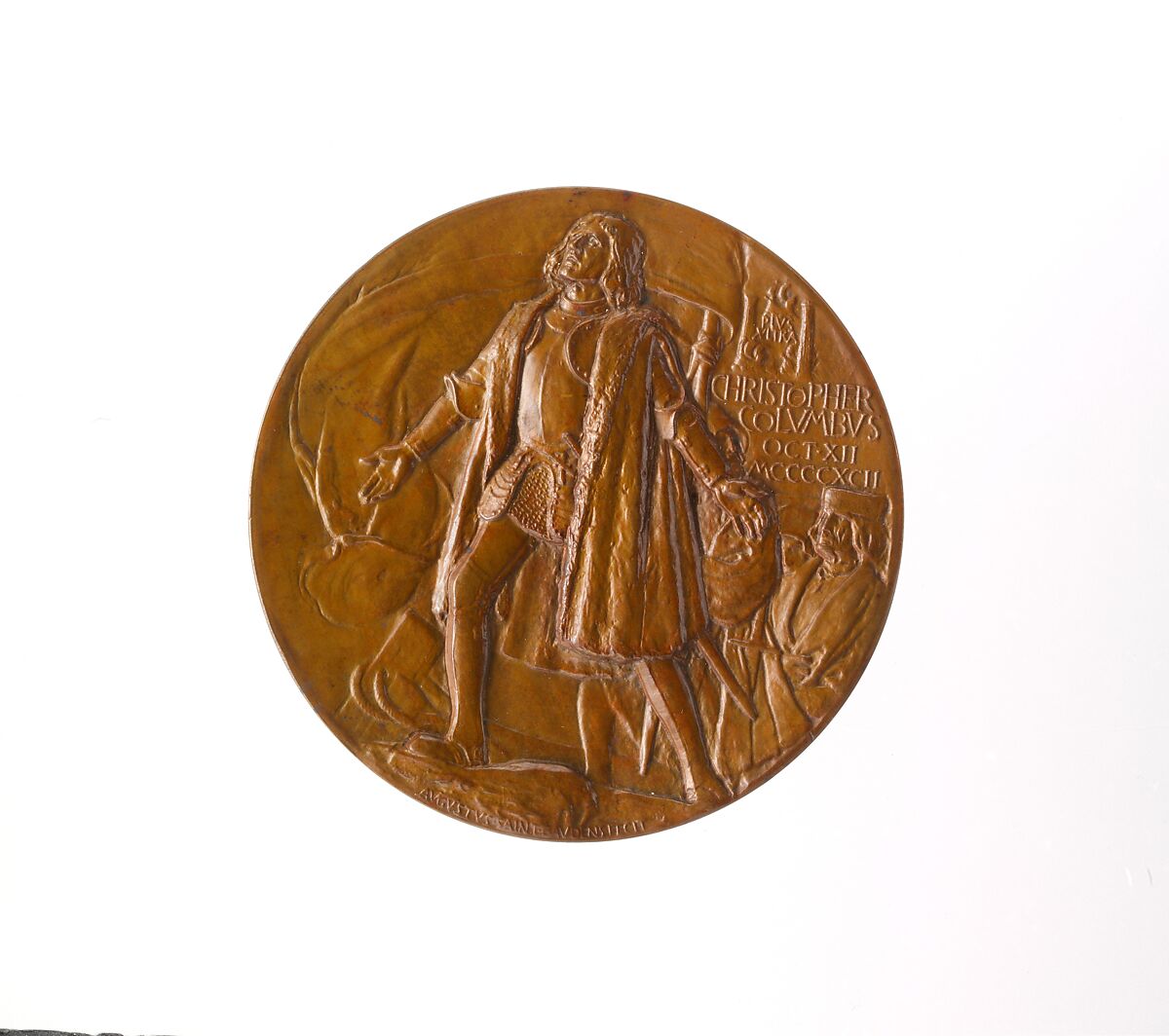 World's Columbian Exposition Commemorative Presentation Medal, Augustus Saint-Gaudens (American, Dublin 1848–1907 Cornish, New Hampshire), Bronze, American 