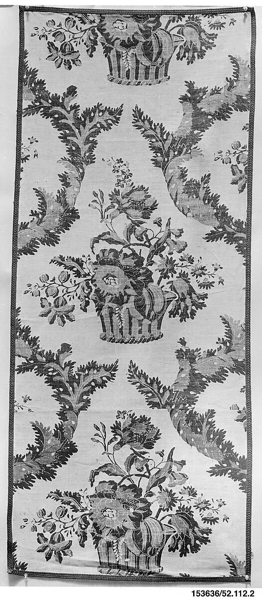 Panel, blue-resist textile, Cotton, painted and block-printed resist, dyed, Indian textile for American market