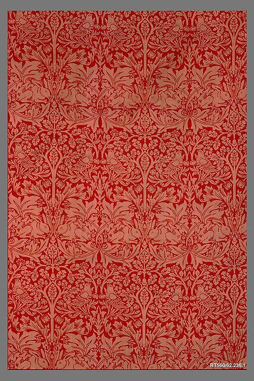Curtain, William Morris (British, Walthamstow, London 1834–1896 Hammersmith, London), Cotton, woven, American or British 