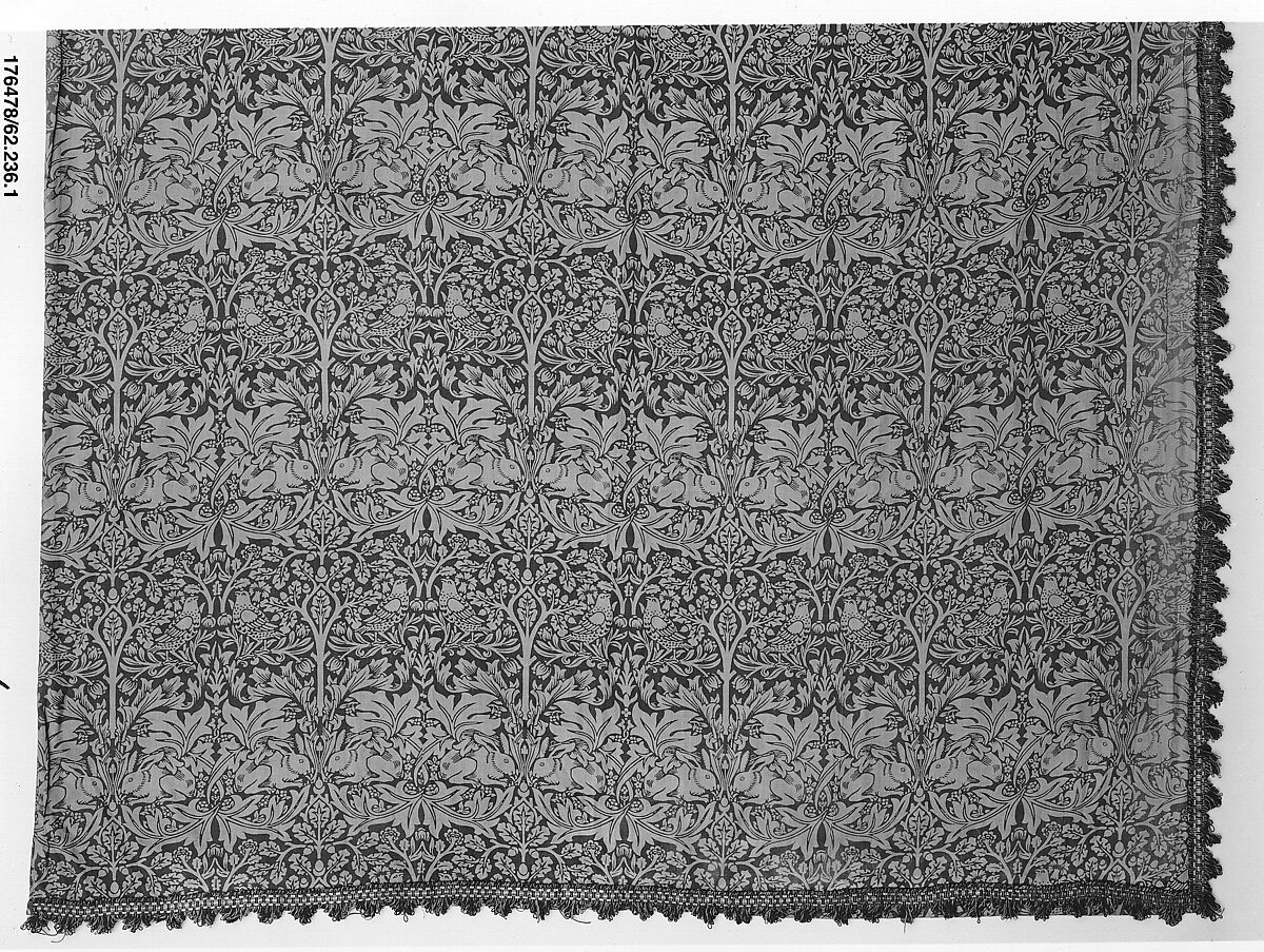 Curtain, William Morris (British, Walthamstow, London 1834–1896 Hammersmith, London), Cotton, woven, American or British