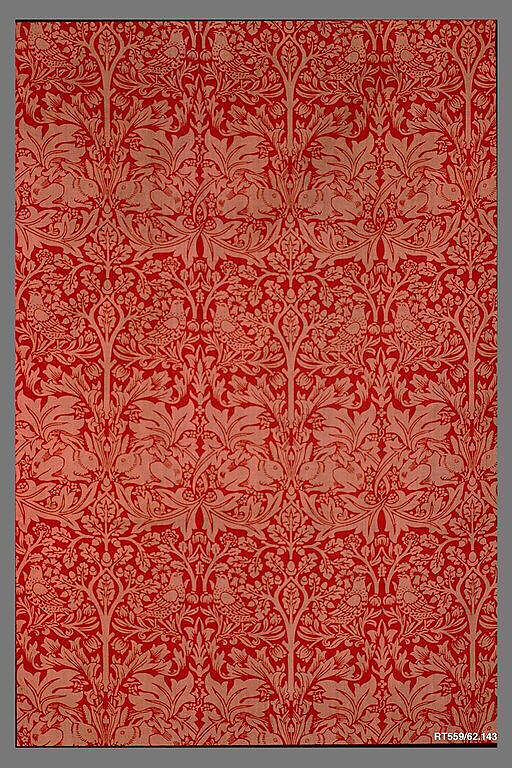 Curtain, William Morris (British, Walthamstow, London 1834–1896 Hammersmith, London), Cotton, woven, American or British