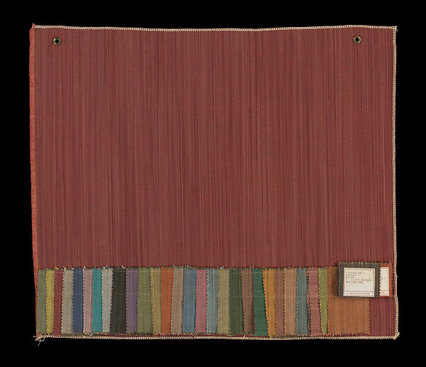 Woven sample, Frank Lloyd Wright (American, Richland Center, Wisconsin 1867–1959 Phoenix, Arizona), Woven rayon, American 