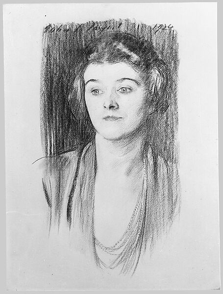 Helen A. Clark, John Singer Sargent (American, Florence 1856–1925 London), Charcoal on off-white laid paper, mounted on board, American