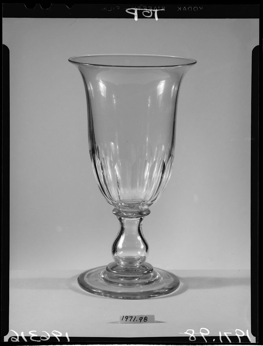 Celery Vase, Cut blown glass, American 