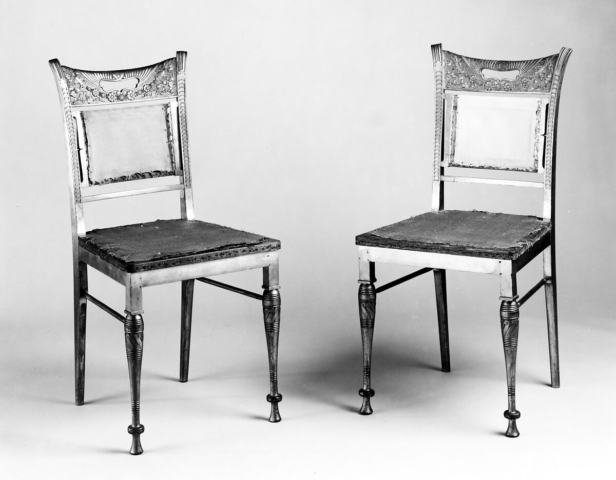 Side Chair, Herter Brothers (German, active New York, 1864–1906), Gilded maple, American